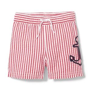 Janie and Jack Anchor Striped Swim Short, 12-18M - NEW -